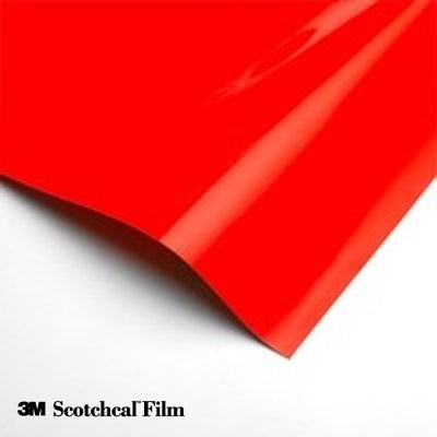 1m単位3M蛍光色フィルムスプラッシュレッド3484610mm巾切売