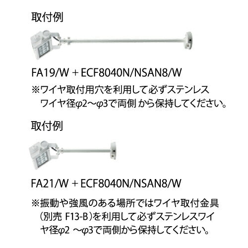 【LED投光器】【レディオック フラッド ネオ】 ECF4040W/VWSAN8/DG LED投光器 美vid 【40クラス】【広角】【白色】