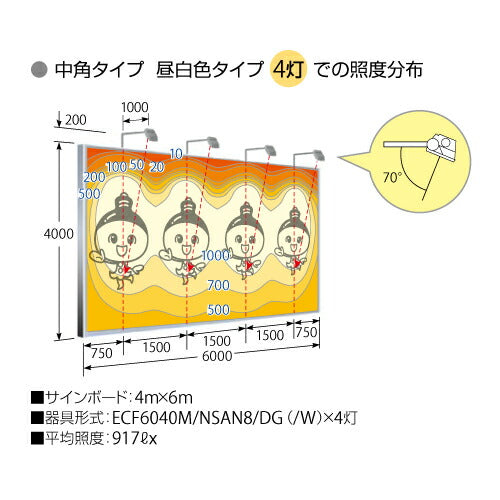 【LED投光器】【レディオック フラッド ネオ】 ECF6040W/VWSAN8/W LED投光器 美vid 【60クラス】【広角】【白色】