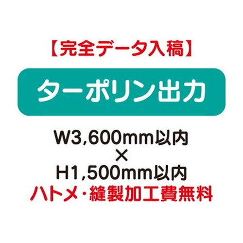 特注オーダー品ターポリン出力W3600×H1500の商品画像