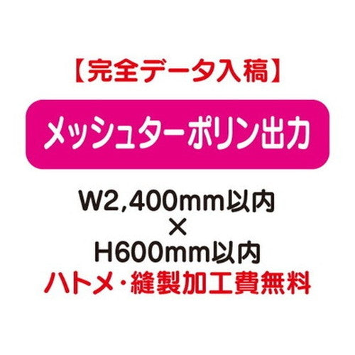特注オーダー品メッシュターポリン出力W2400×H600の商品画像