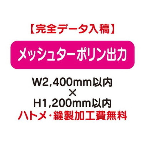 特注オーダー品メッシュターポリン出力W2400×H1200の商品画像