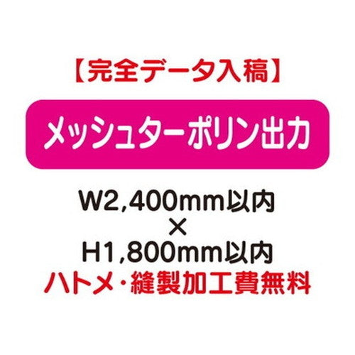 特注オーダー品メッシュターポリン出力W2400×H1800の商品画像