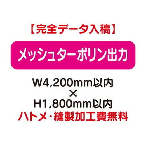 特注オーダー品メッシュターポリン出力W4200×H1800の商品画像