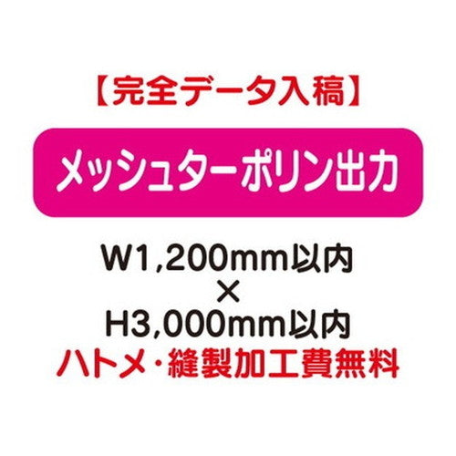 特注オーダー品メッシュターポリン出力W1200×H3000の商品画像