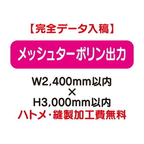 特注オーダー品メッシュターポリン出力W2400×H3000の商品画像