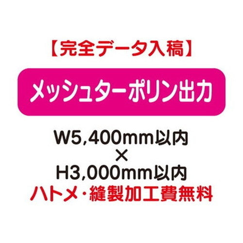 特注オーダー品メッシュターポリン出力W5400×H3000の商品画像
