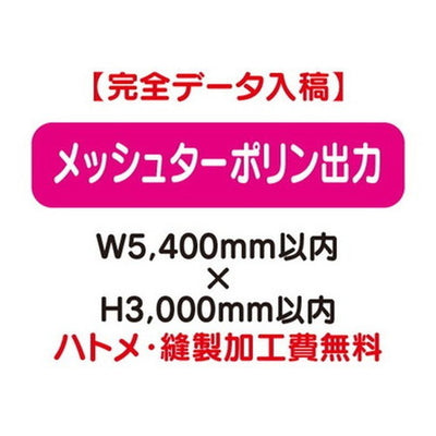 特注オーダー品メッシュターポリン出力W5400×H3000の商品画像