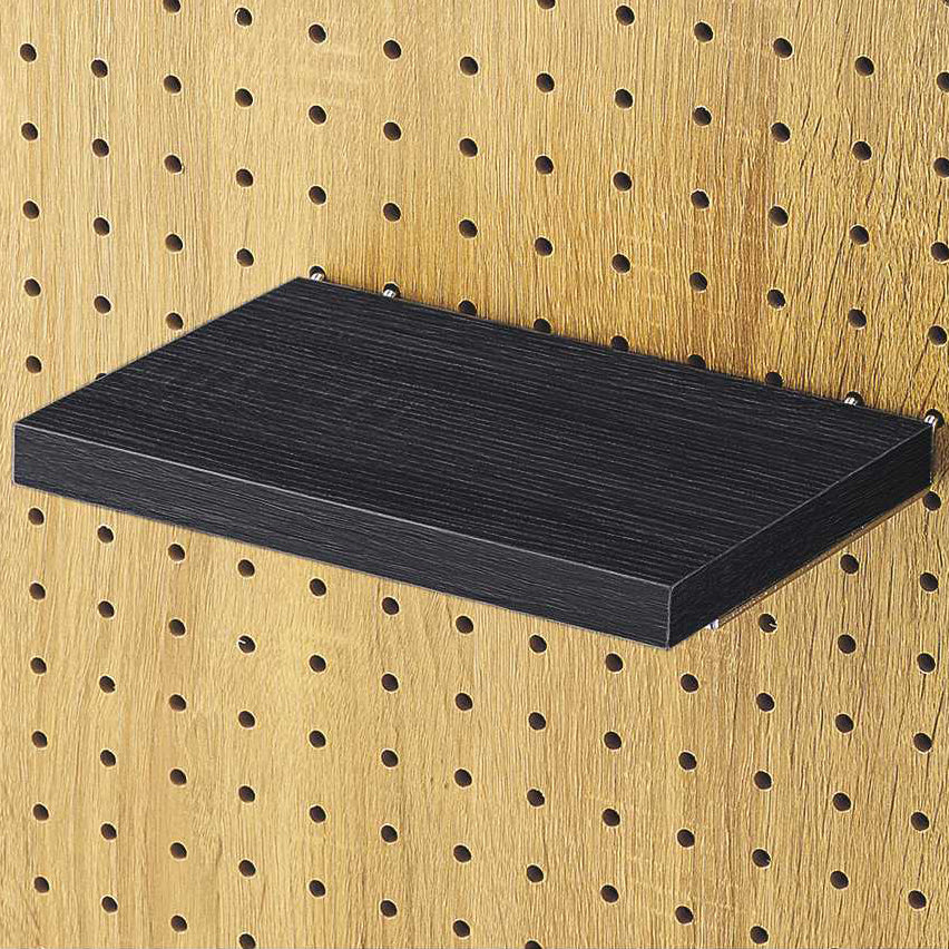 有孔ボード用木棚セット ブラック W10×D15cm (1セット) kp38-544-76-5
