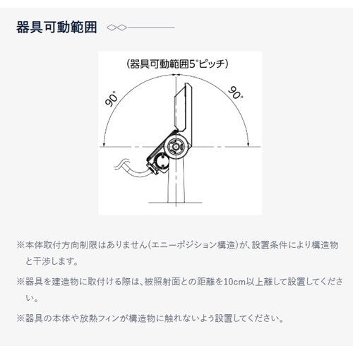 【LED投光器】【レディオック フラッド ネオ】【40クラス】ECF4050N/NSAN8/DG (旧品番:ECF4040N/NSAN8/DG) 狭角 昼白色 ダークグレイ