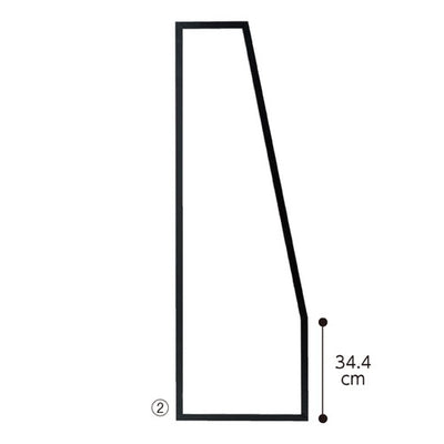 店舗用品システム什器スラントフレーム/SF中央片面タイプW90cm用H150cm用ブラックの商品画像