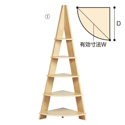 店舗用品店舗什器クォーターラックナチュラルの商品画像