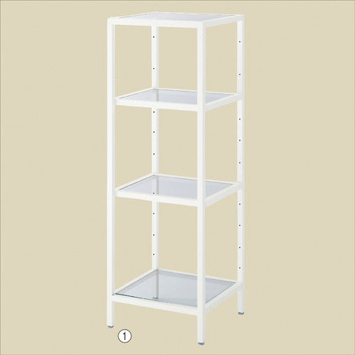 店舗用品店舗什器ボックスフレームラックW45cm5段サテンブラックの商品画像