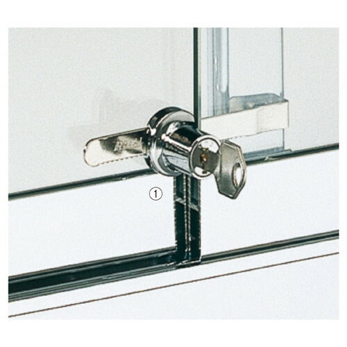 店舗用品店舗什器ショーケース用スライド錠簡易タイプの商品画像