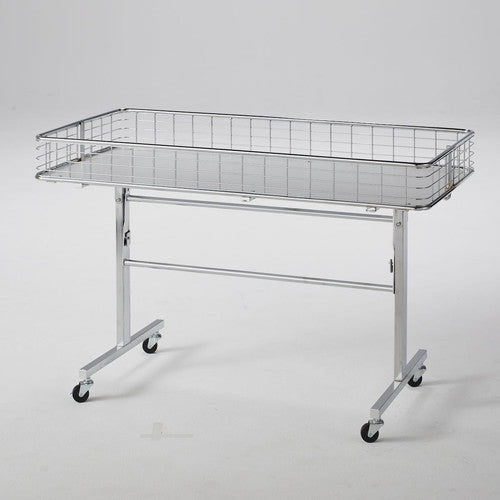 店舗用品店舗什器折りたたみワゴンクロームW120cmの商品画像