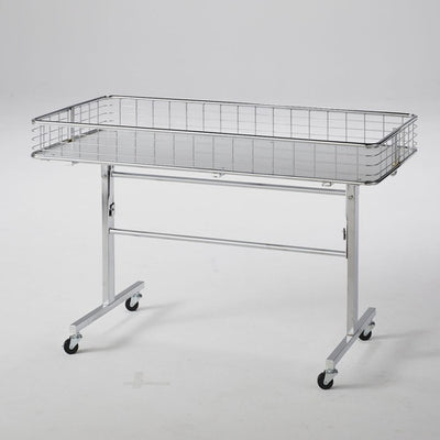 店舗用品店舗什器折りたたみワゴンクロームW120cmの商品画像