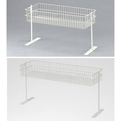 店舗用品店舗什器ワゴン用上置きカゴ白W90cm用の商品画像