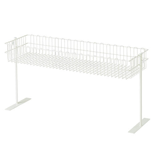 店舗用品店舗什器ワゴン用上置きカゴ白W120cm用の商品画像