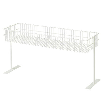 店舗用品店舗什器ワゴン用上置きカゴ白W120cm用の商品画像