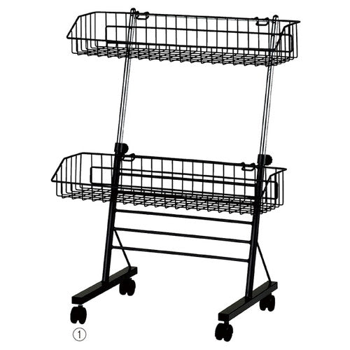 店舗用品店舗什器2段ワゴンW60cmの商品画像