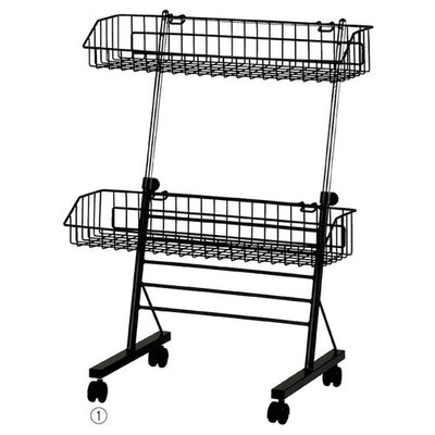 店舗用品店舗什器2段ワゴンW60cmの商品画像