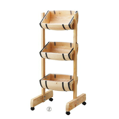 店舗用品店舗什器ハーフバーレルスタンド2段の商品画像