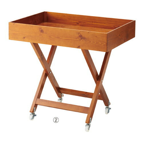 店舗用品店舗什器木製ワゴンアルテンブラウンの商品画像