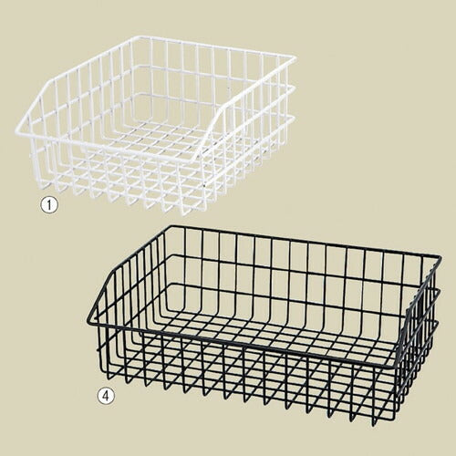 店舗用品店舗什器ネットカゴワイドタイプW43cm白の商品画像