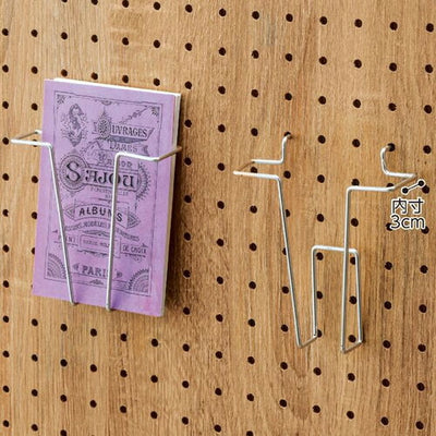 店舗用品店舗什器有孔ボード用ポストカード入れ(直径3mm)タテ入れ【5個】の商品画像