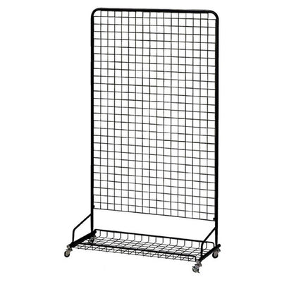 店舗用品店舗什器スキマ型ワゴン黒W90cmの商品画像