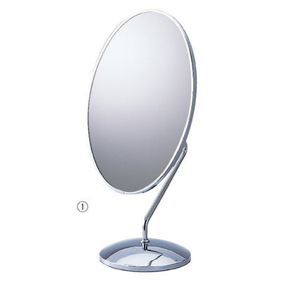 店舗用品店舗什器ダエン卓上ミラー(鏡厚3mm)楕円角度調節可能アンティークゴールドの商品画像