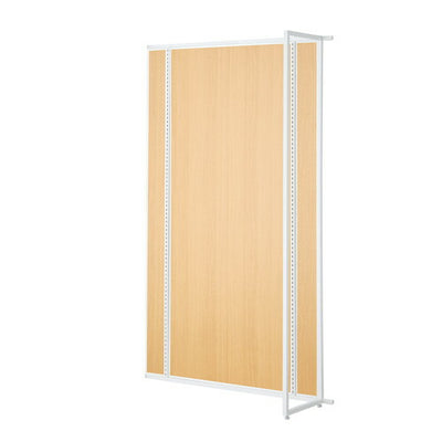 店舗用品システム什器UR120壁面タイプ連結タイプホワイトエクリュパネル付きの商品画像