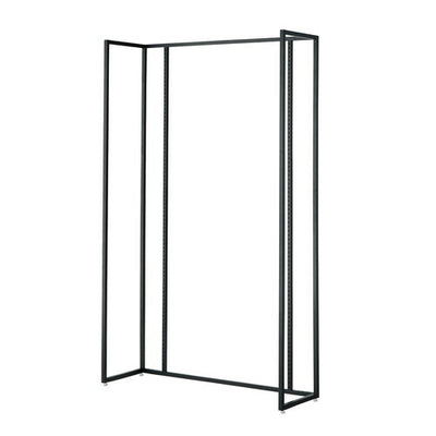 店舗用品システム什器UR壁面タイプW120×H210cm本体ブラック選べる5タイプオープンタイプの商品画像