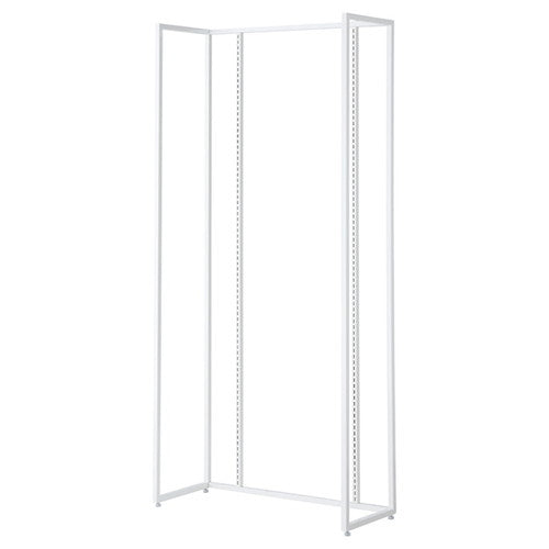 (本体) ユニットラック UR90壁面タイプ W90×H210cm 白 エクリュパネル付き kp38-14-5-2