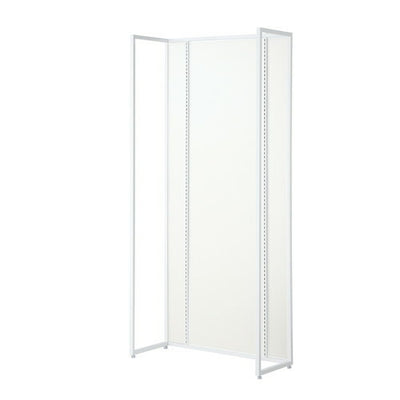 店舗用品システム什器UR壁面タイプW90×H210cm本体ホワイト選べる5タイプホワイトパネル付きの商品画像