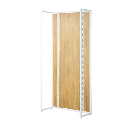 店舗用品システム什器UR壁面タイプW90×H210cm本体ホワイト選べる5タイプラスティック柄パネル付きの商品画像