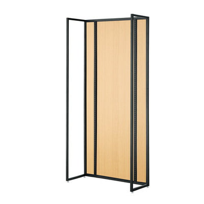 店舗用品システム什器UR壁面タイプW90×H210cm本体ブラック選べる5タイプエクリュパネル付きの商品画像