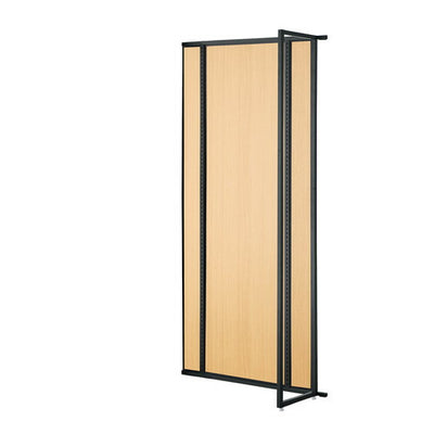 店舗用品システム什器UR90壁面タイプ連結タイプブラックエクリュパネル付きの商品画像