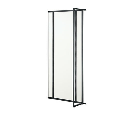 店舗用品システム什器UR90壁面タイプ連結タイプブラックホワイトパネル付きの商品画像