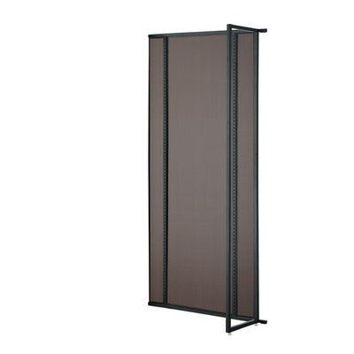 店舗用品システム什器UR90壁面タイプ連結タイプブラックダークブラウンパネル付きの商品画像