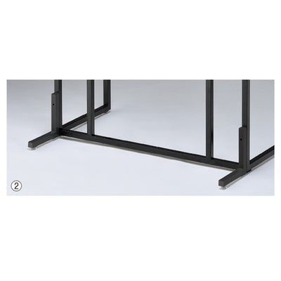 店舗用品システム什器UR壁面・中央片面タイプ兼用自立脚部ブラックの商品画像