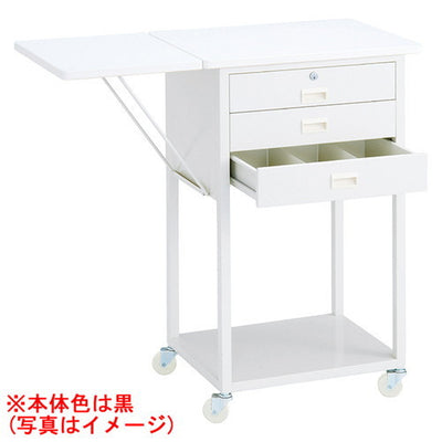 店舗用品店舗什器スチール製作業台オープンタイプ錠付き黒の商品画像