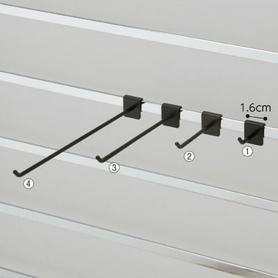 店舗用品演出用品アクセサリー用フック(軽量用)ブラックL10cmの商品画像