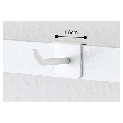 店舗用品演出用品アクセサリー用フック(軽量用)ホワイトL10cmの商品画像