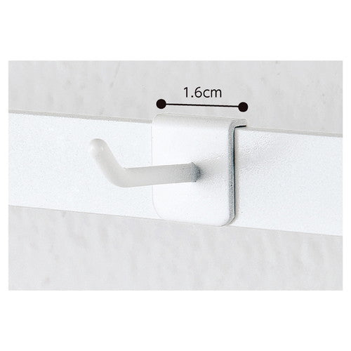 店舗用品演出用品アクセサリー用フック(軽量用)ホワイトL15cmの商品画像