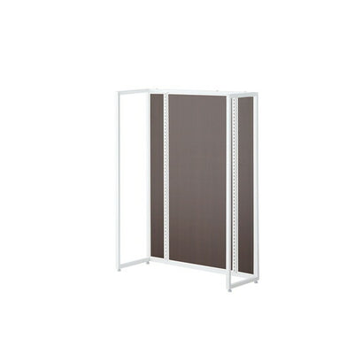 店舗用品システム什器UR90中央片面タイプ本体ホワイトダークブラウンパネル付きの商品画像