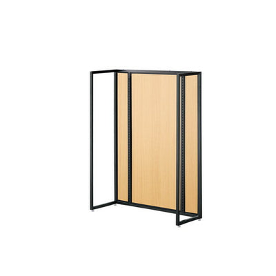 店舗用品システム什器UR90中央片面タイプ本体ブラックエクリュパネル付きの商品画像