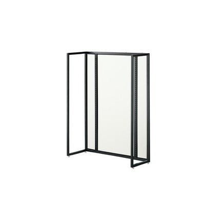 店舗用品システム什器UR90中央片面タイプ本体ブラックホワイトパネル付きの商品画像