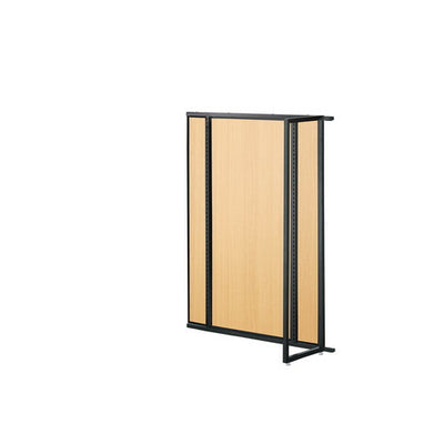 店舗用品システム什器UR90中央片面タイプ連結タイプブラックエクリュパネル付きの商品画像