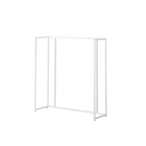 店舗用品システム什器UR120中央片面タイプ本体ホワイトオープンタイプの商品画像